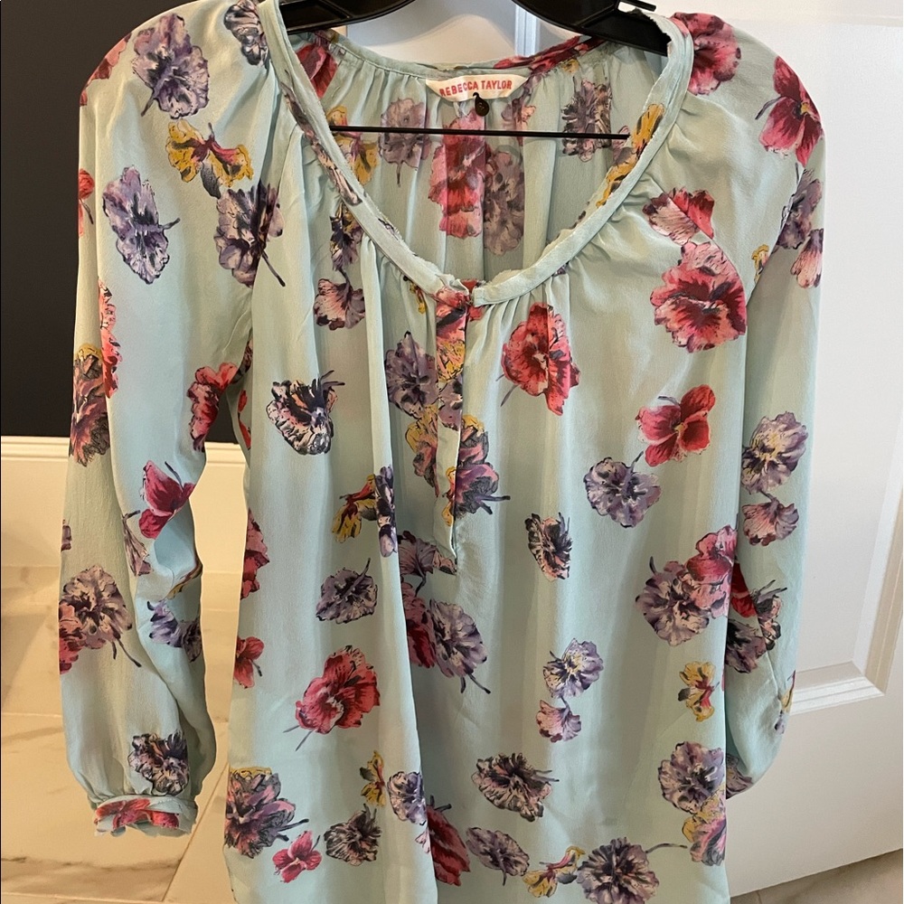 Rebecca Taylor floral blouse. Size S